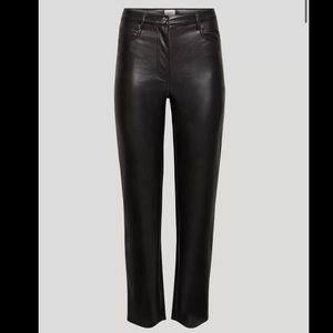 Aritzia Wilfred Melina Pants, Short. Straight leg leather pants